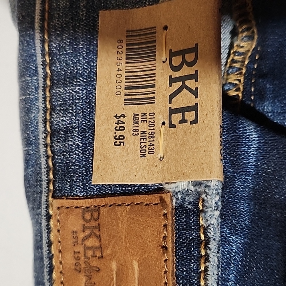 BKE Women's Dark Blue Cropped Jean Skirt - Picture 5 of 6